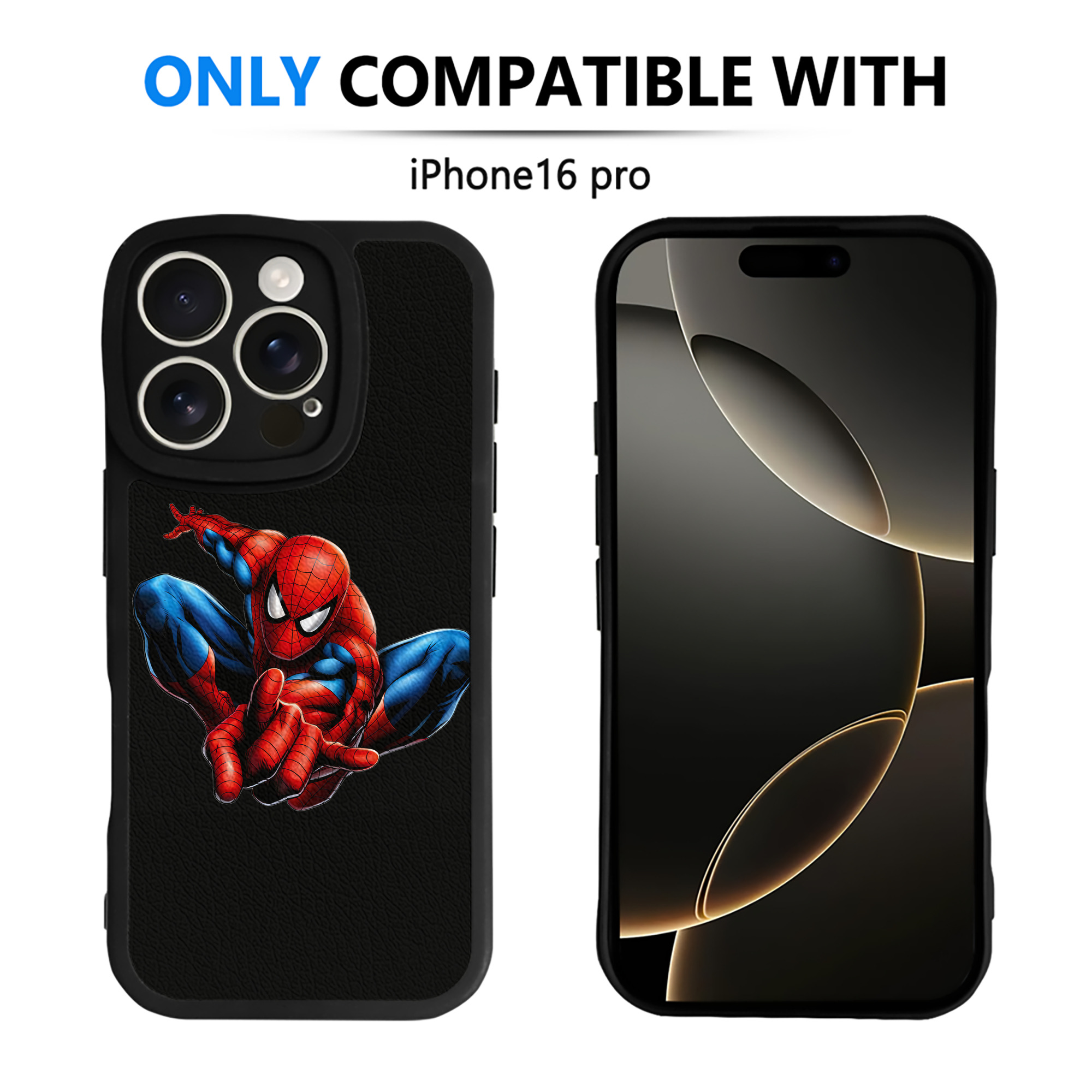 Spider Man スパイダーマン 【iPhone 16シリーズ対応】シリコンスマホケース（レザー調） 材質：シリコン